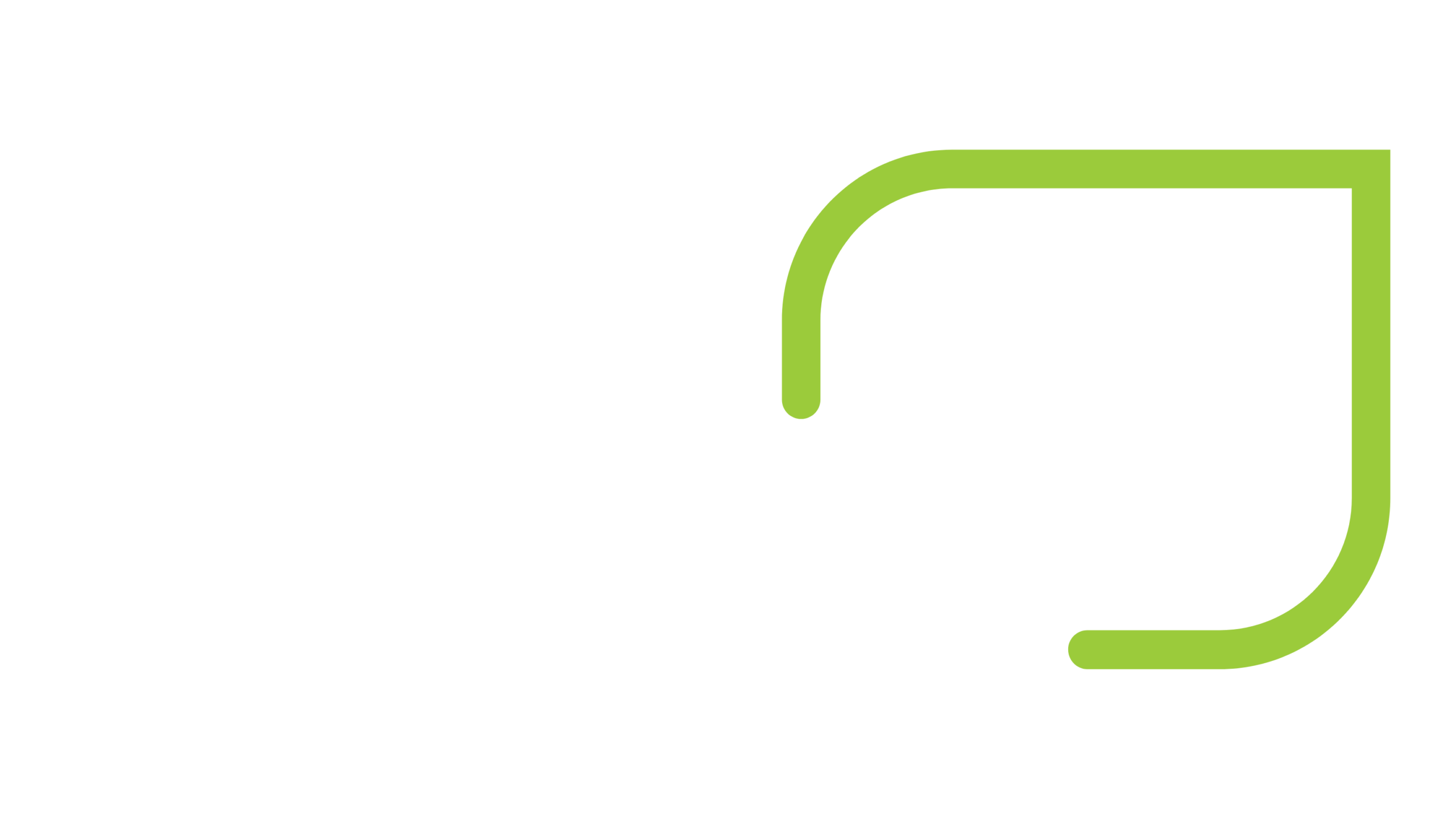 Logo-Design mit weißem Schriftzug 'PreZed' und grünem U-förmigen Rahmen auf schwarzem Hintergrund, klare Konturen und moderne Typografie